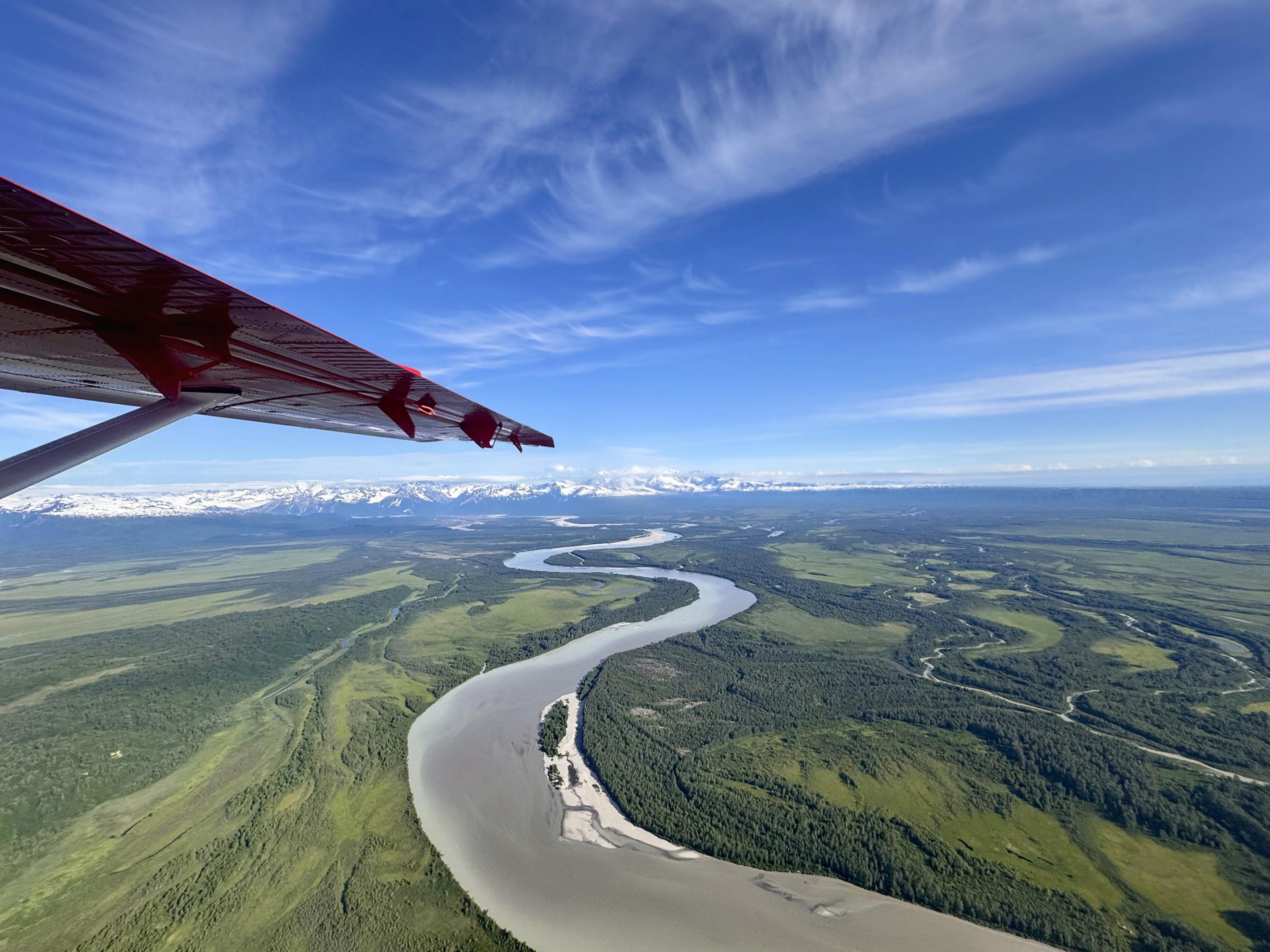 Floating over Alaska