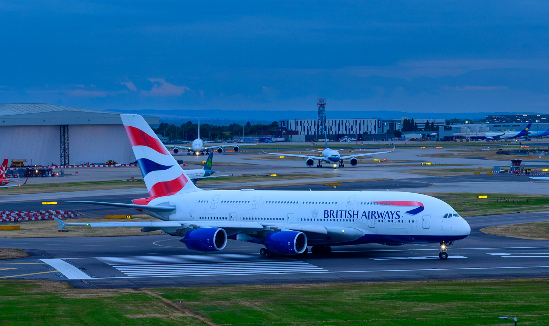 A380 At Dusk