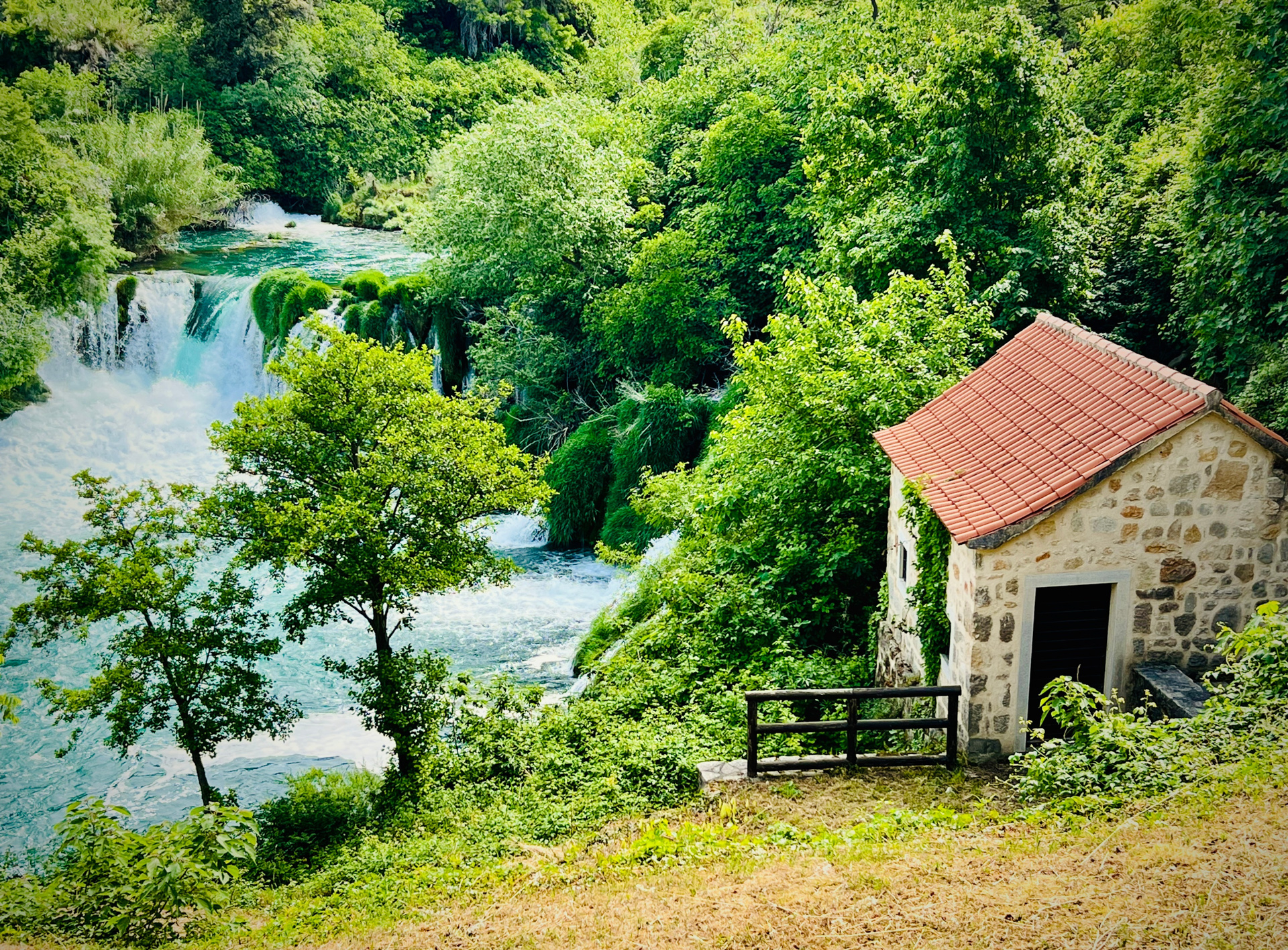 Cabin By The Waterfall