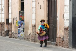 Street Vendor With Flowers Lima
