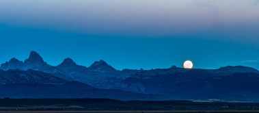 Blue Moon over Grand Tetons