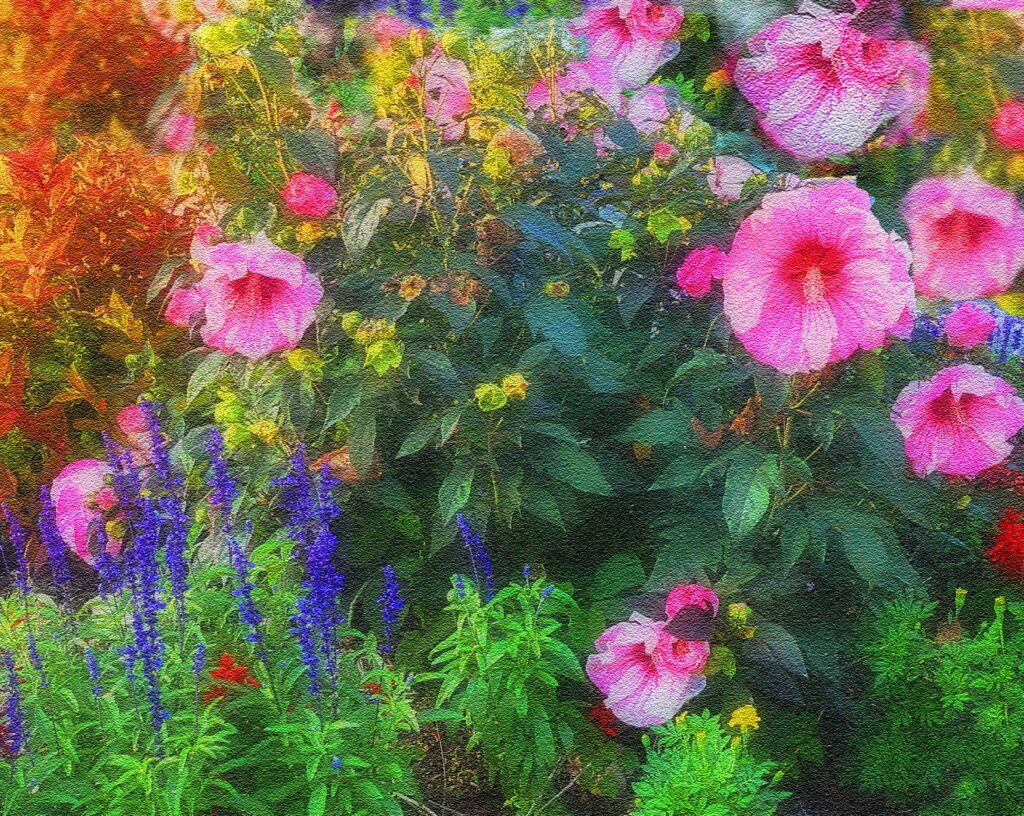 Autumn Garden on Sandstone
