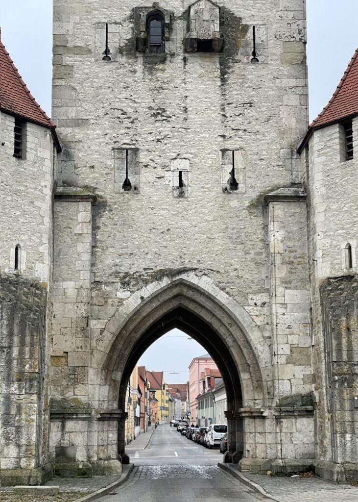 Thru the East Gate Arch Regensburg Germany
