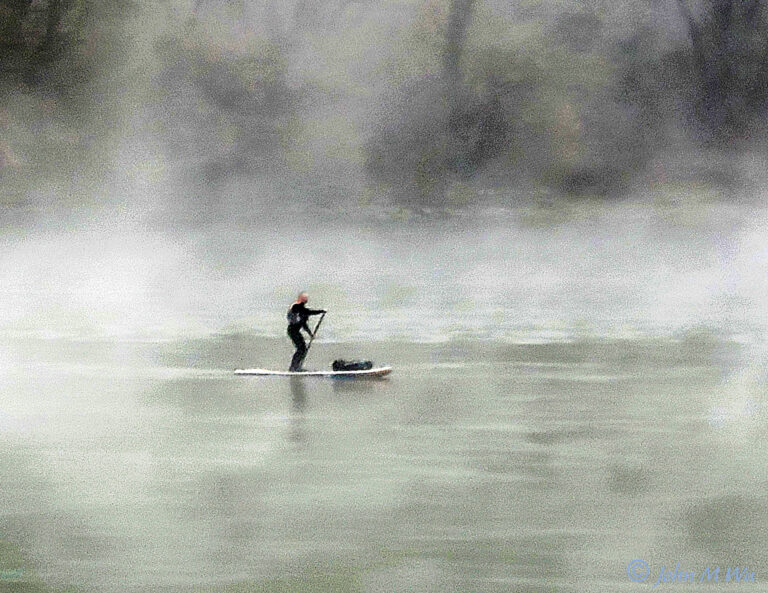 Foggy SUP on the Danube
