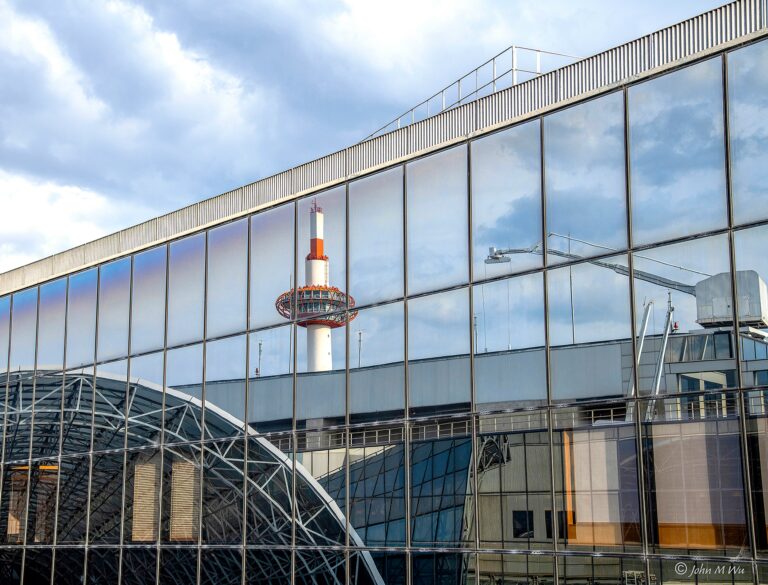 Reflection of Kyoto Tower